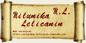 Milunika Lelićanin vizit kartica